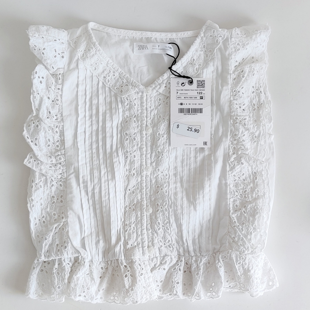 ZARA Top with Swiss Embroidery - Picture 2 of 3